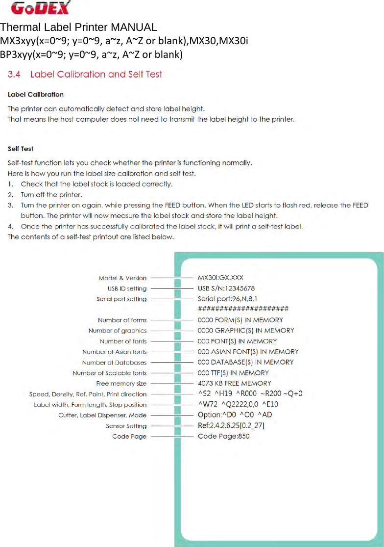 Thermal Label Printer MANUAL MX3xyy(x=0~9;y=0~9,a~z,A~Zorblank),MX30,MX30iBP3xyy(x=0~9;y=0~9,a~z,A~Zorblank)