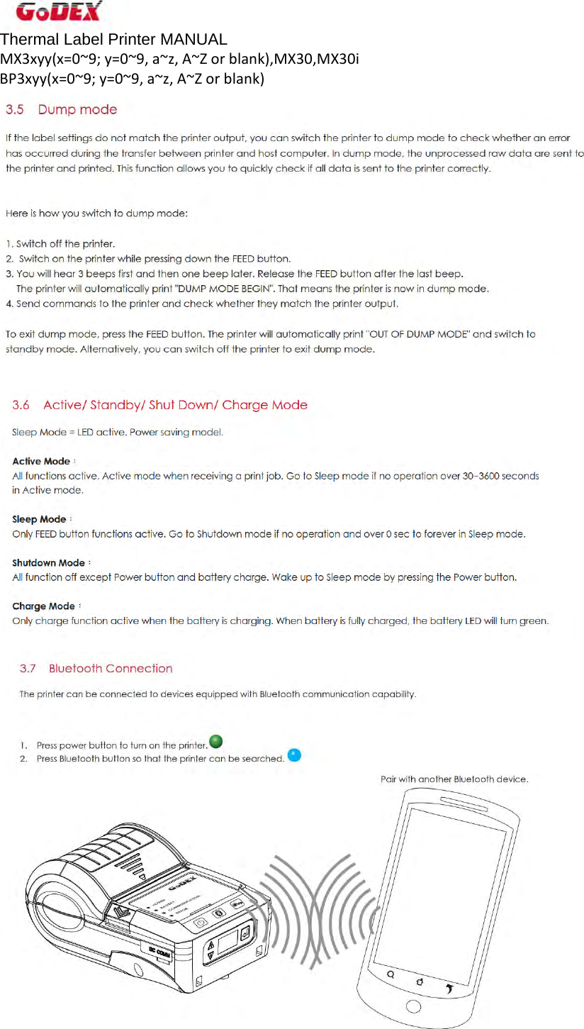 Thermal Label Printer MANUAL MX3xyy(x=0~9;y=0~9,a~z,A~Zorblank),MX30,MX30iBP3xyy(x=0~9;y=0~9,a~z,A~Zorblank)