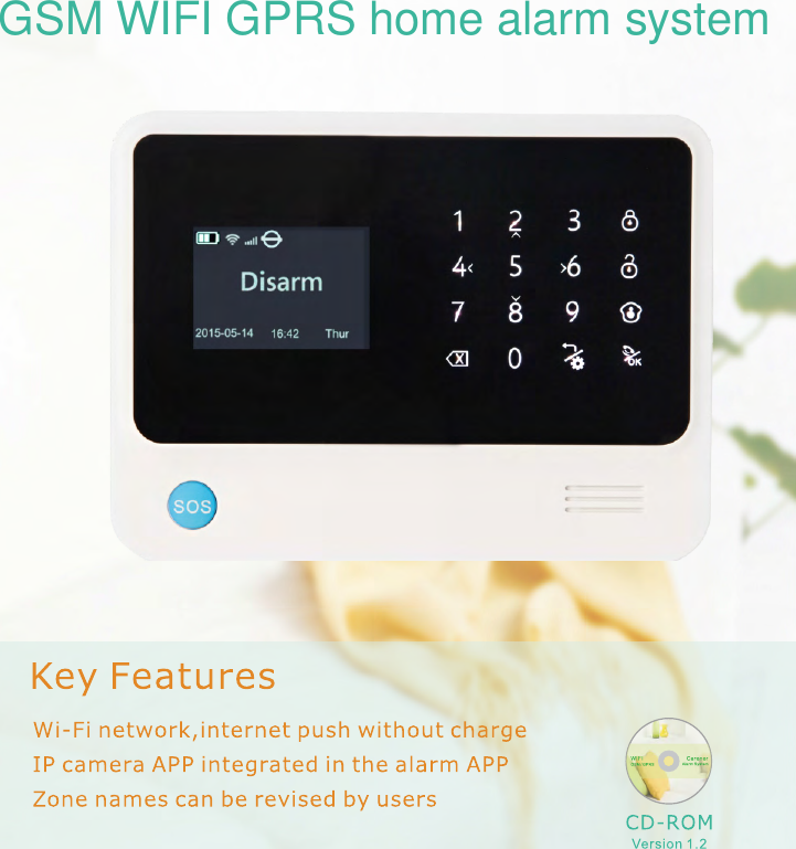 GSM WIFI GPRS home alarm system