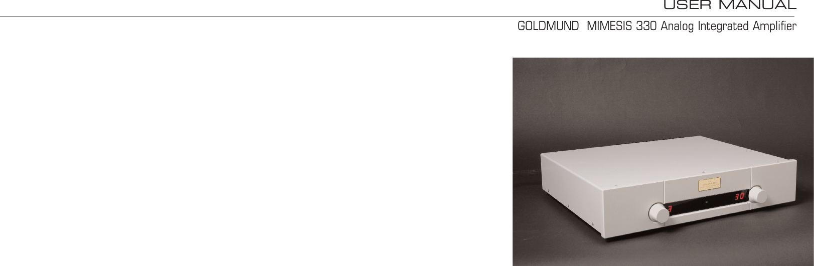 Page 1 of 12 - Goldmund Goldmund-Mimesis-330-Users-Manual- Mise En  Goldmund-mimesis-330-users-manual