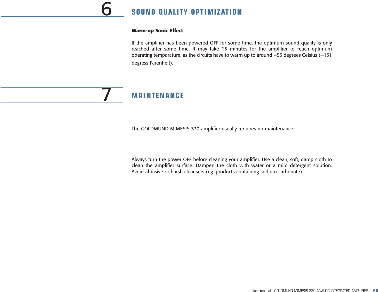 Page 10 of 12 - Goldmund Goldmund-Mimesis-330-Users-Manual- Mise En  Goldmund-mimesis-330-users-manual