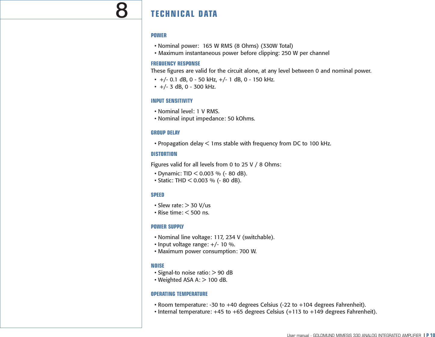 Page 11 of 12 - Goldmund Goldmund-Mimesis-330-Users-Manual- Mise En  Goldmund-mimesis-330-users-manual