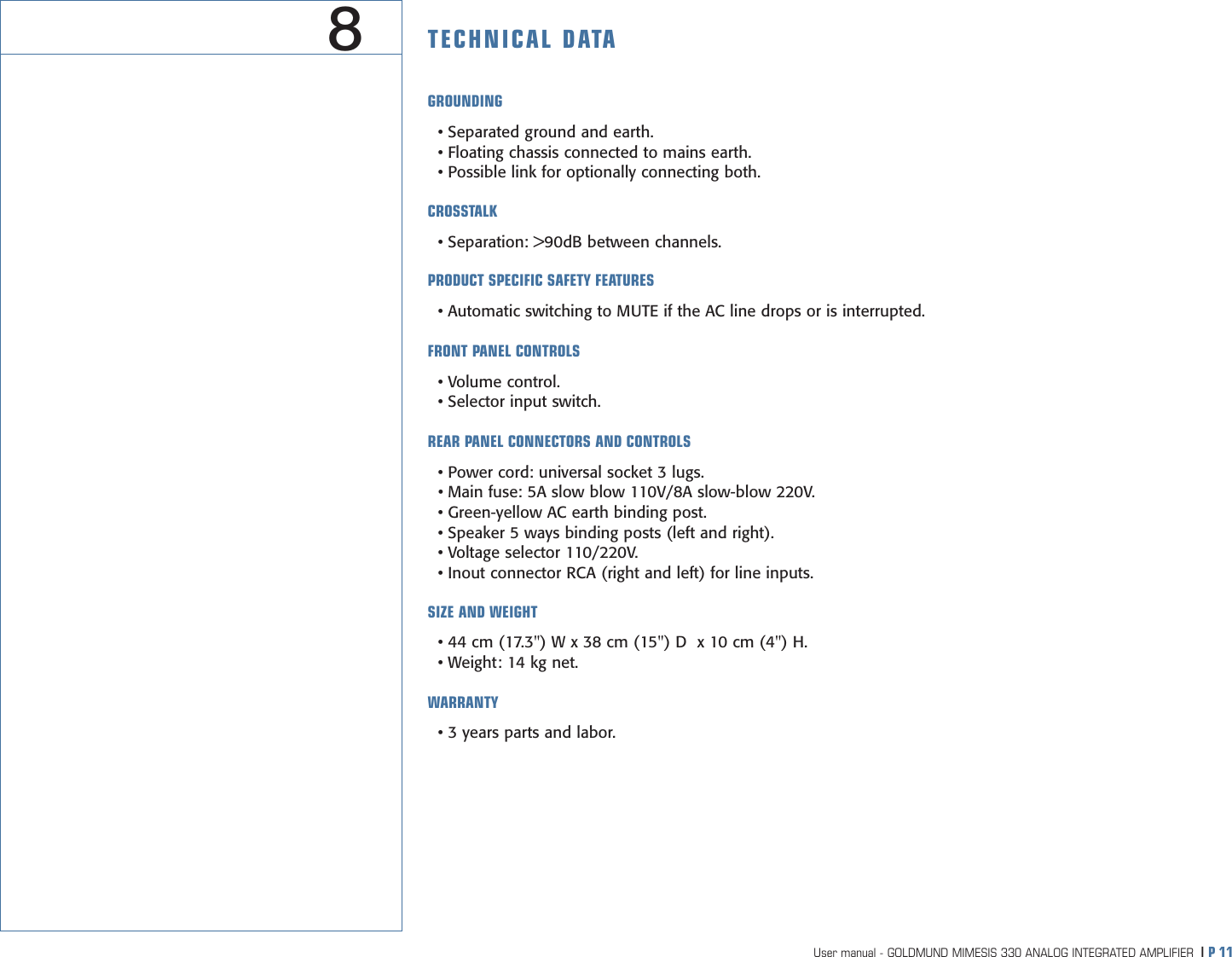 Page 12 of 12 - Goldmund Goldmund-Mimesis-330-Users-Manual- Mise En  Goldmund-mimesis-330-users-manual