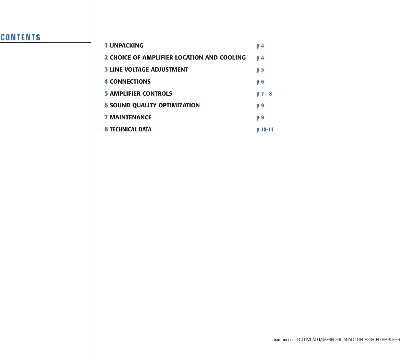 Page 4 of 12 - Goldmund Goldmund-Mimesis-330-Users-Manual- Mise En  Goldmund-mimesis-330-users-manual