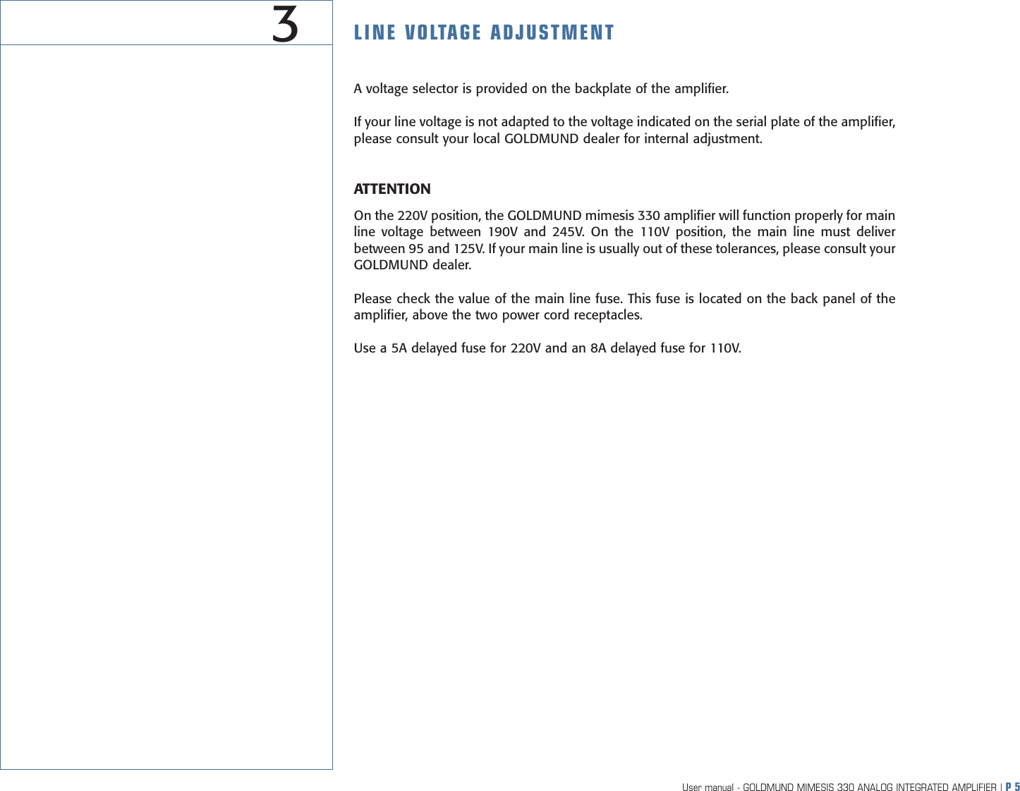 Page 6 of 12 - Goldmund Goldmund-Mimesis-330-Users-Manual- Mise En  Goldmund-mimesis-330-users-manual