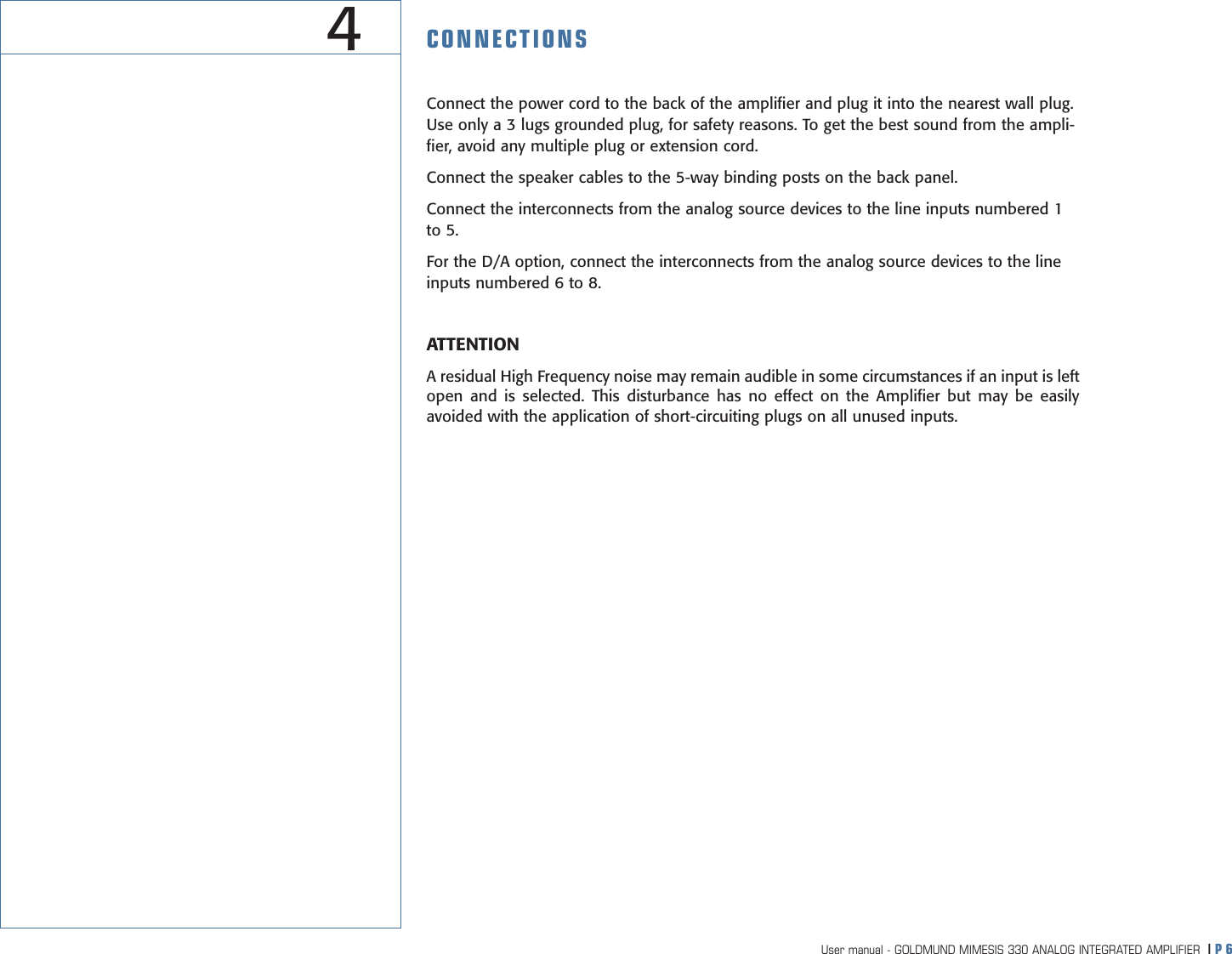 Page 7 of 12 - Goldmund Goldmund-Mimesis-330-Users-Manual- Mise En  Goldmund-mimesis-330-users-manual