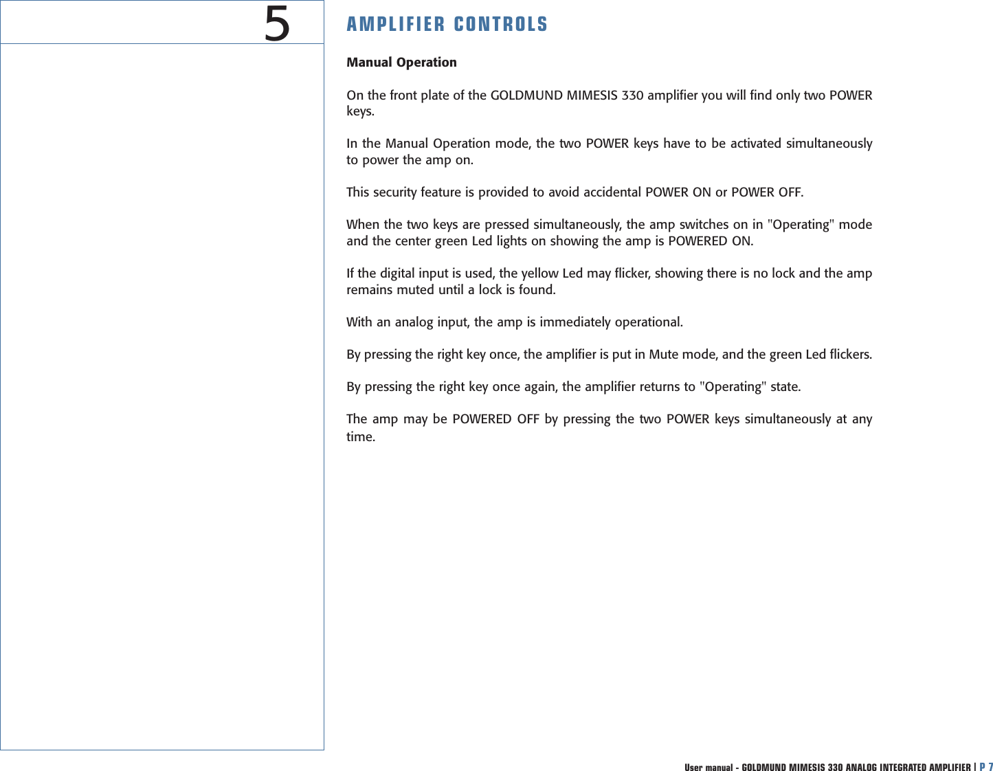 Page 8 of 12 - Goldmund Goldmund-Mimesis-330-Users-Manual- Mise En  Goldmund-mimesis-330-users-manual