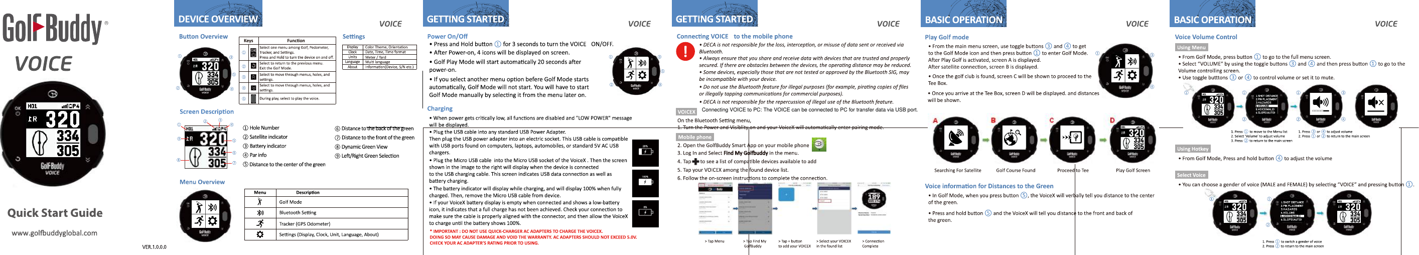 Connecting VOICE to PC: The VOICE can be connected to PC for transfer data via USB port.