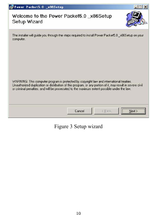  10  Figure 3 Setup wizard  