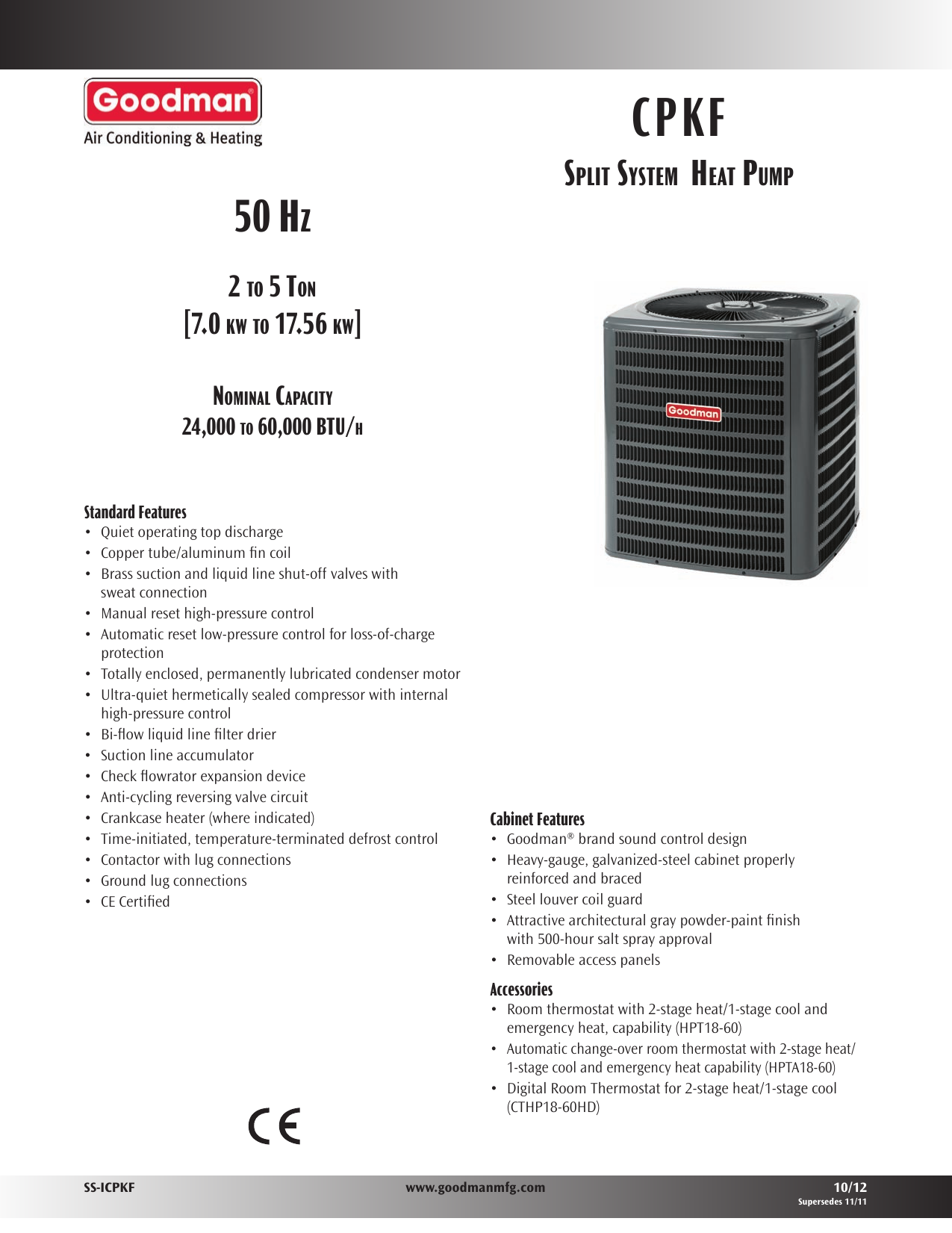 Page 1 of 12 - Goodman-Mfg Goodman-Mfg-Goodman-Mfg-Co-Lp-Heat-Pump-Cpkf-Split-System-Heat-Pump-Users-Manual-  Goodman-mfg-goodman-mfg-co-lp-heat-pump-cpkf-split-system-heat-pump-users-manual