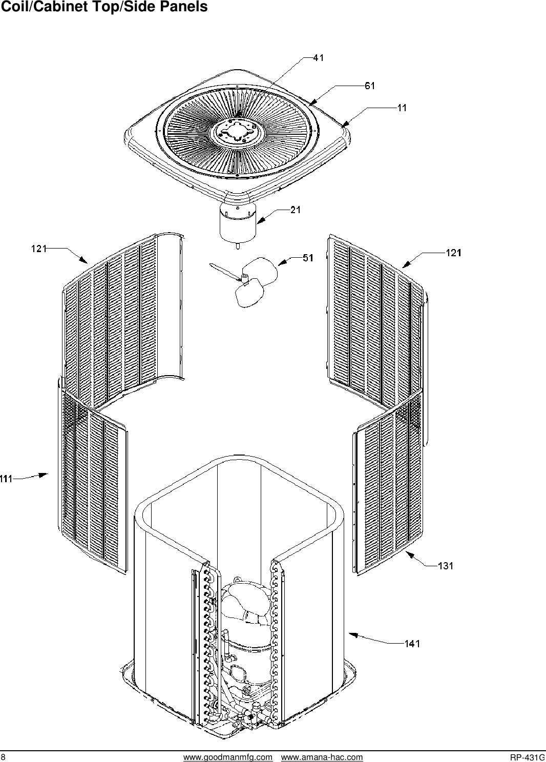 Page 8 of 9 - Goodman-Mfg Goodman-Mfg-Remote-Condensing-Units-Gsc13-Users-Manual- RPT - Parts Manual Cover  Goodman-mfg-remote-condensing-units-gsc13-users-manual