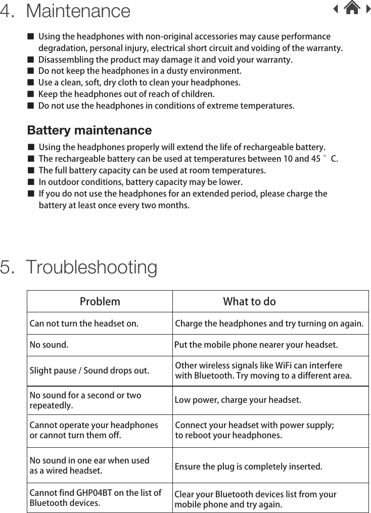 Page 7 of 8 - Goodmans Goodmans-Goodmans-Ghp04Bt-Users-Manual- GHP04BT IB 9-22  Goodmans-goodmans-ghp04bt-users-manual