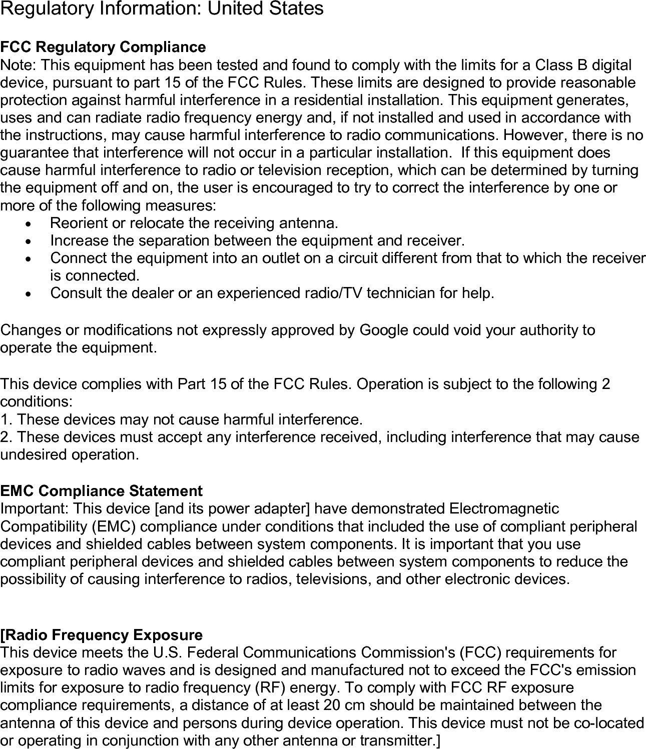 Google H2C Interactive media streaming device User Manual H2C Online