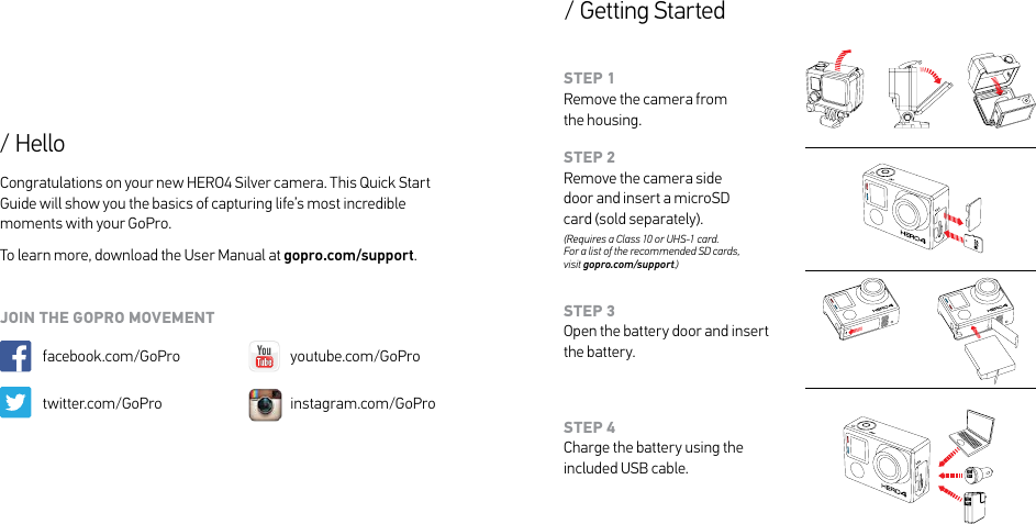 Gopro Hero 4 Silver Quick Start Manual