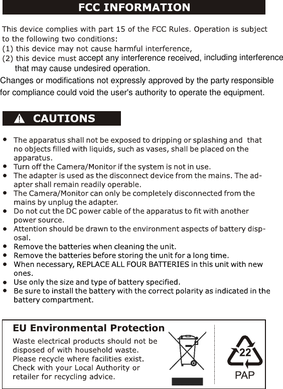 accept any interference received, including interference that may cause undesired operation. Changes or modifications not expressly approved by the party responsible for compliance could void the user&apos;s authority to operate the equipment. 