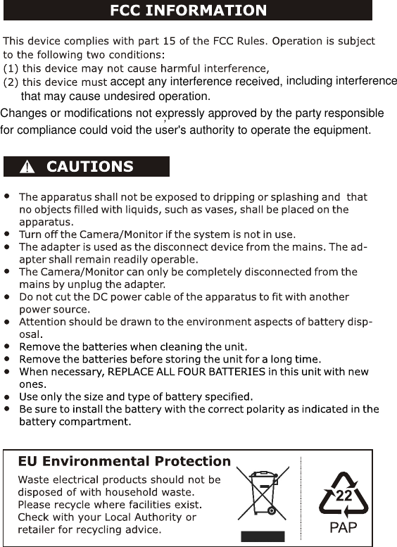 accept any interference received, including interference that may cause undesired operation. Changes or modifications not expressly approved by the party responsible for compliance could void the user&apos;s authority to operate the equipment. 