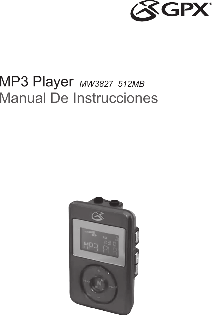 Page 1 of 8 - Gpx Gpx-512Mb-Users-Manual-  Gpx-512mb-users-manual