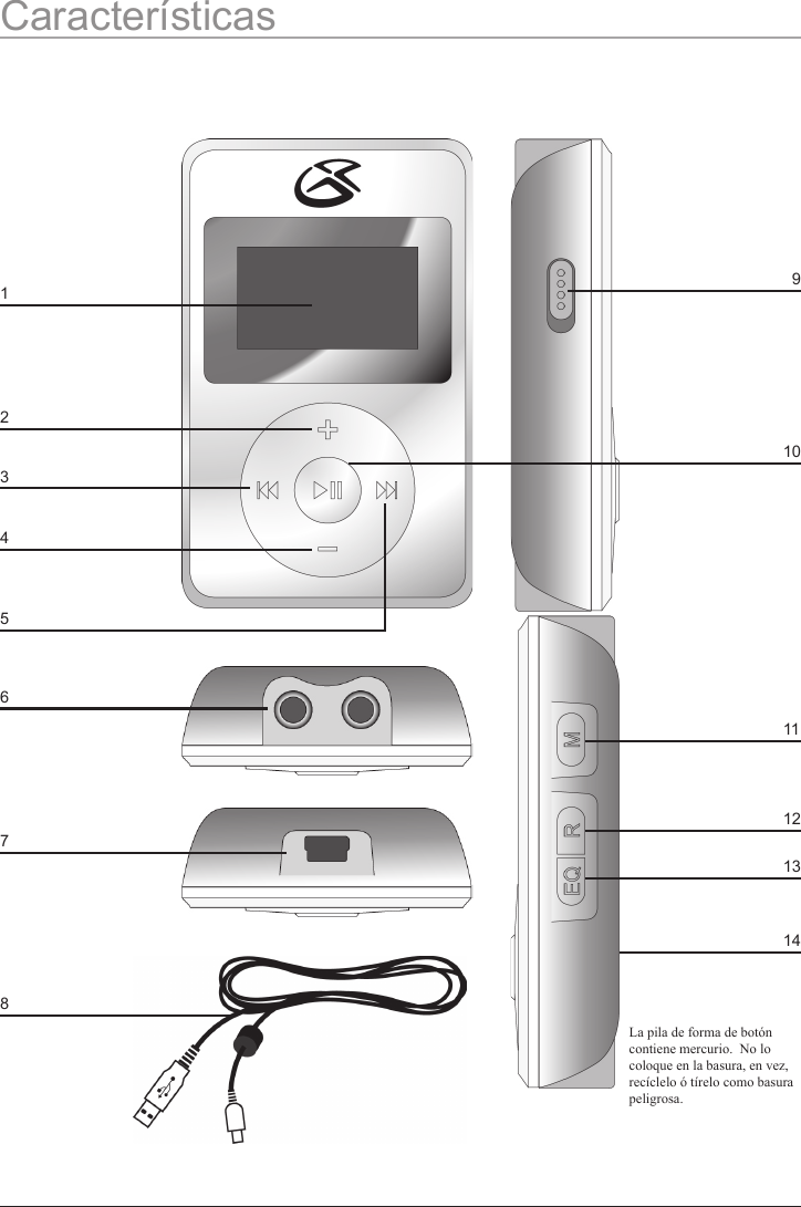 Page 3 of 8 - Gpx Gpx-512Mb-Users-Manual-  Gpx-512mb-users-manual