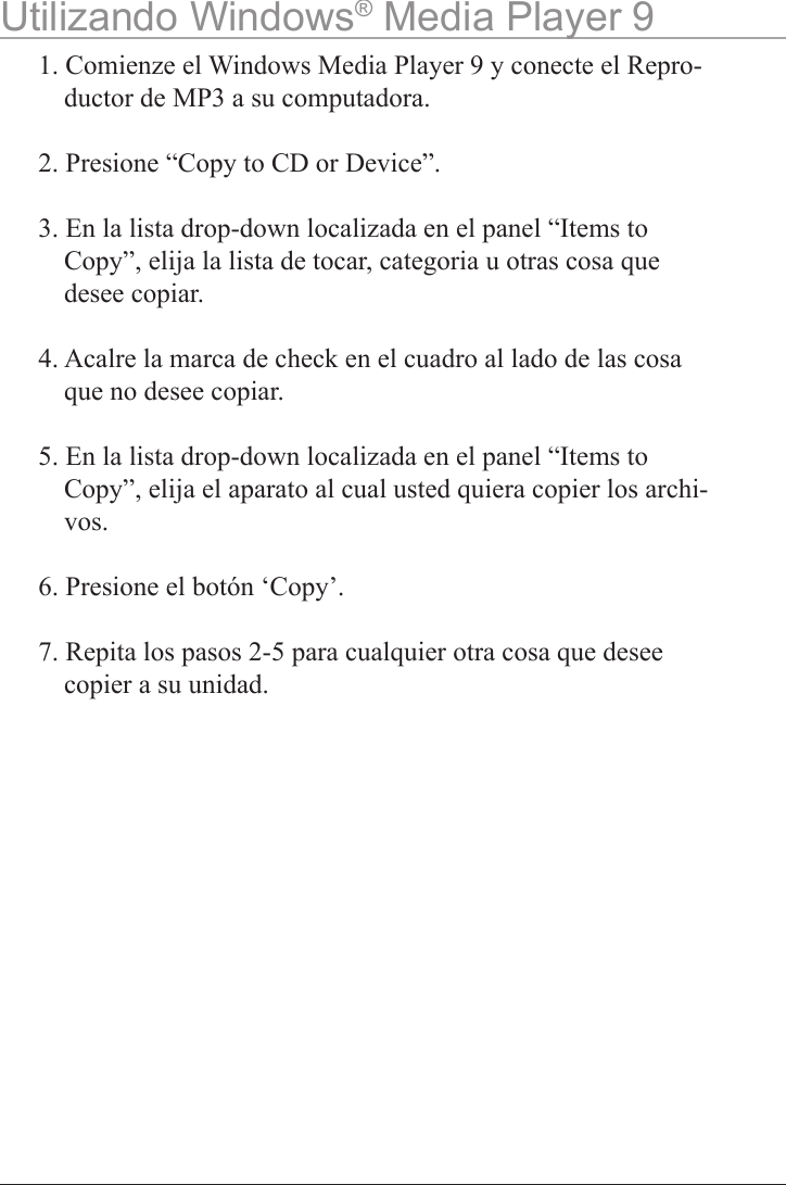 Page 6 of 8 - Gpx Gpx-512Mb-Users-Manual-  Gpx-512mb-users-manual