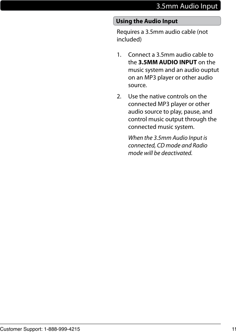 Page 11 of 12 - Gpx Gpx-Home-Music-System-Hc221B-Users-Manual-  Gpx-home-music-system-hc221b-users-manual