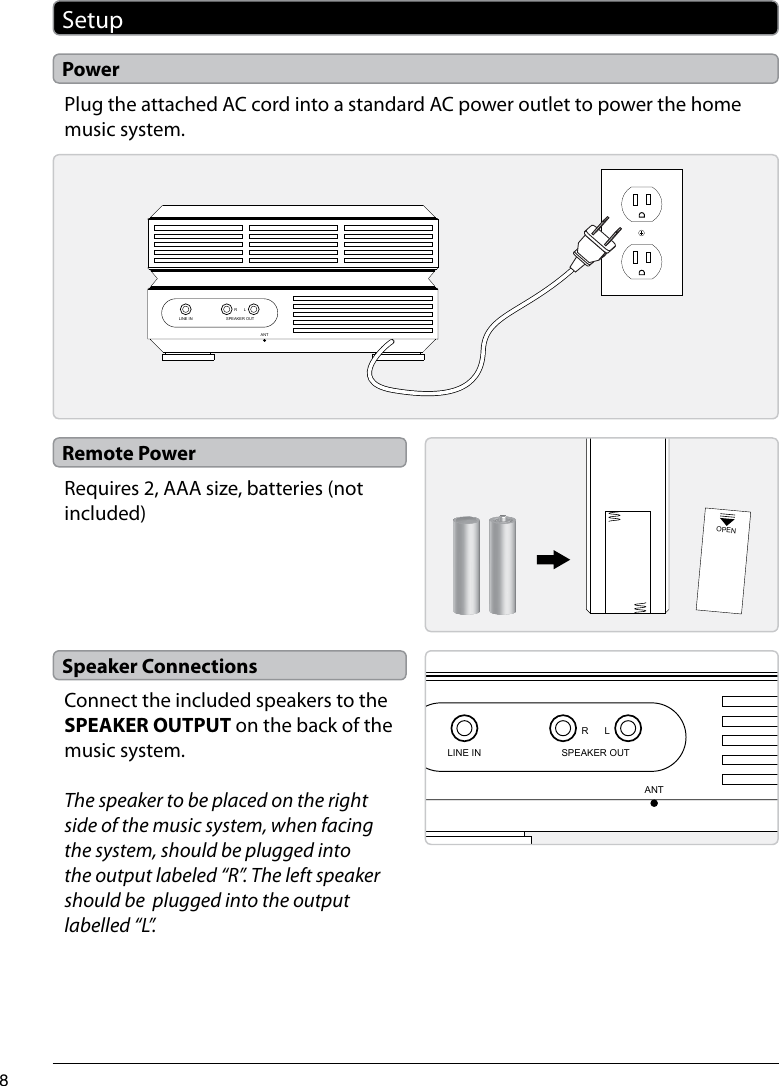 Page 8 of 12 - Gpx Gpx-Home-Music-System-Hc221B-Users-Manual-  Gpx-home-music-system-hc221b-users-manual