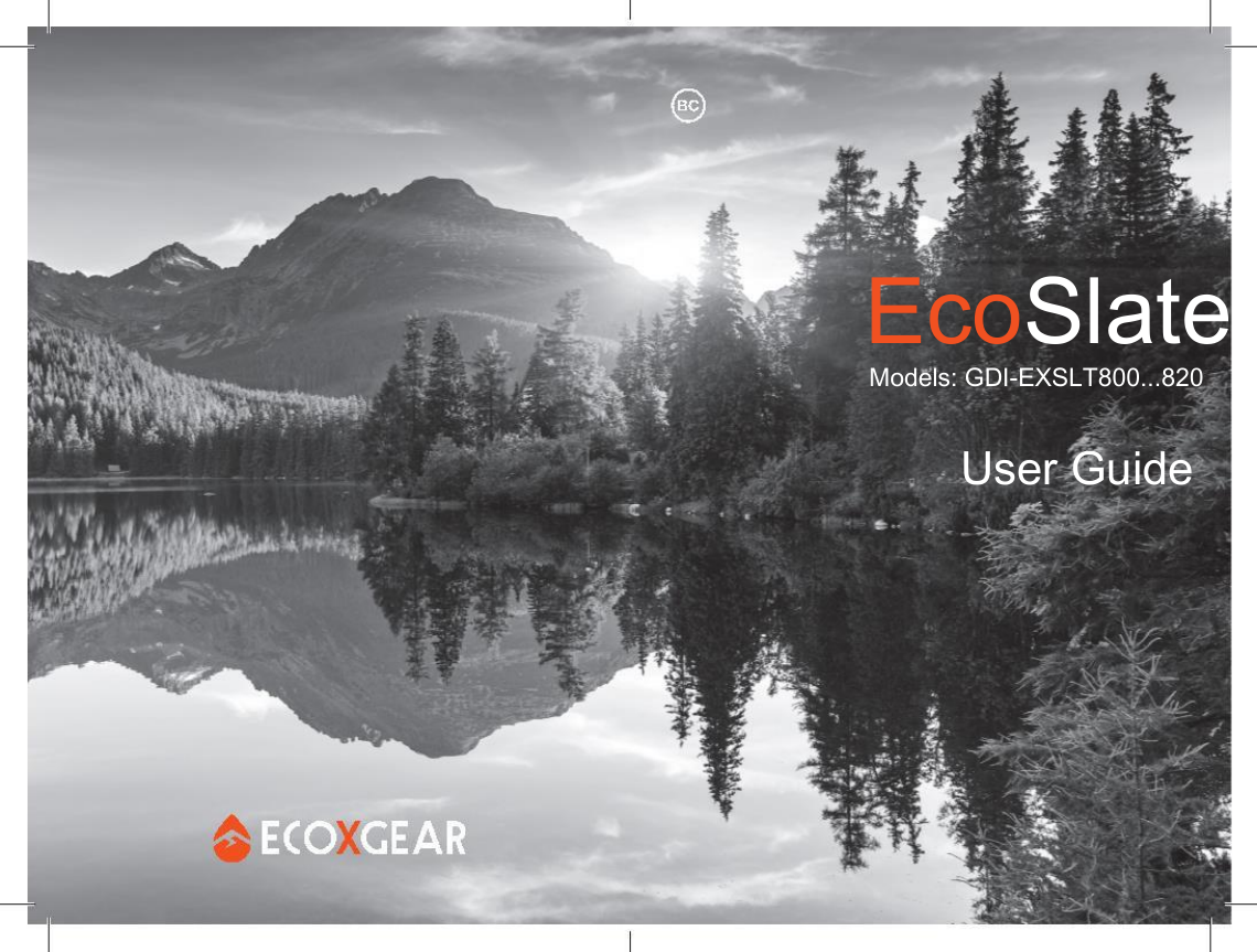    EcoSlate Models: GDI-EXSLT800...820 User Guide 