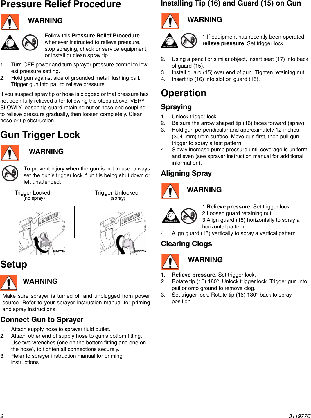 Page 2 of 4 - Graco-Inc Graco-Inc-255107-Users-Manual- 311977C, SG10 Spray Guns, Instructions, Parts, U.S. English  Graco-inc-255107-users-manual