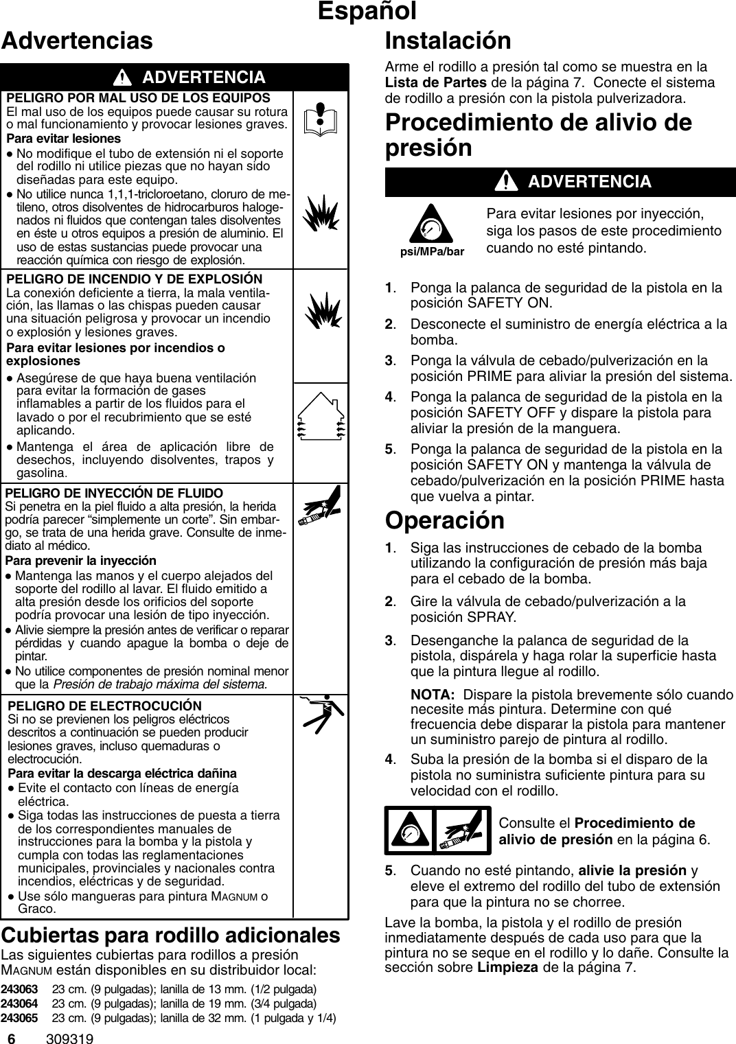 Page 6 of 8 - Graco-Inc Graco-Inc-309319-Users-Manual- 309319E, Pressure Roller, US English, French, And Spanish  Graco-inc-309319-users-manual