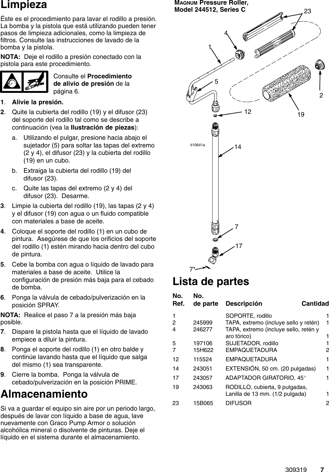 Page 7 of 8 - Graco-Inc Graco-Inc-309319-Users-Manual- 309319E, Pressure Roller, US English, French, And Spanish  Graco-inc-309319-users-manual