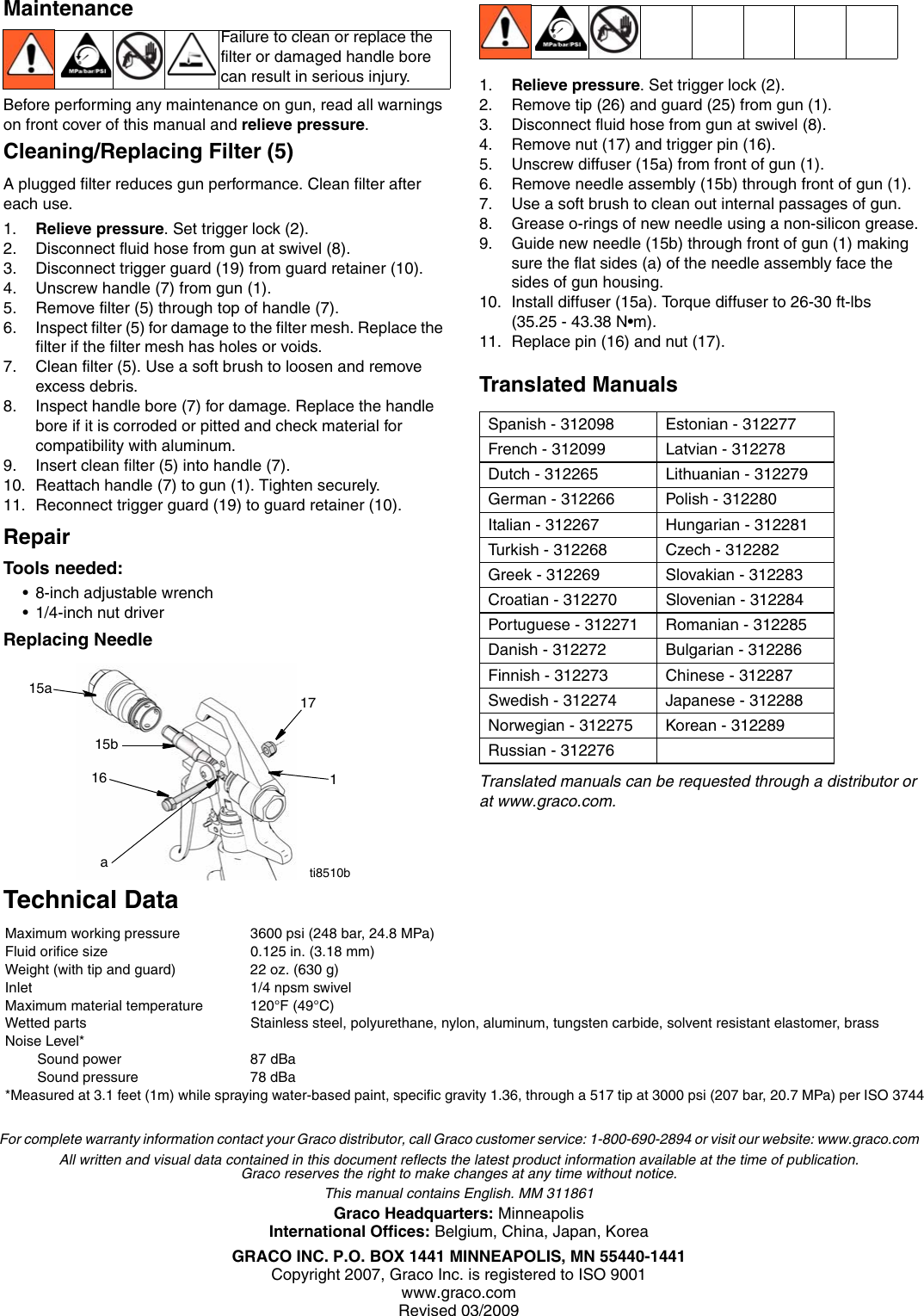 Page 4 of 4 - Graco-Inc Graco-Inc-311861G-Users-Manual- 311861G - Contractor And FTx Gun, English  Graco-inc-311861g-users-manual