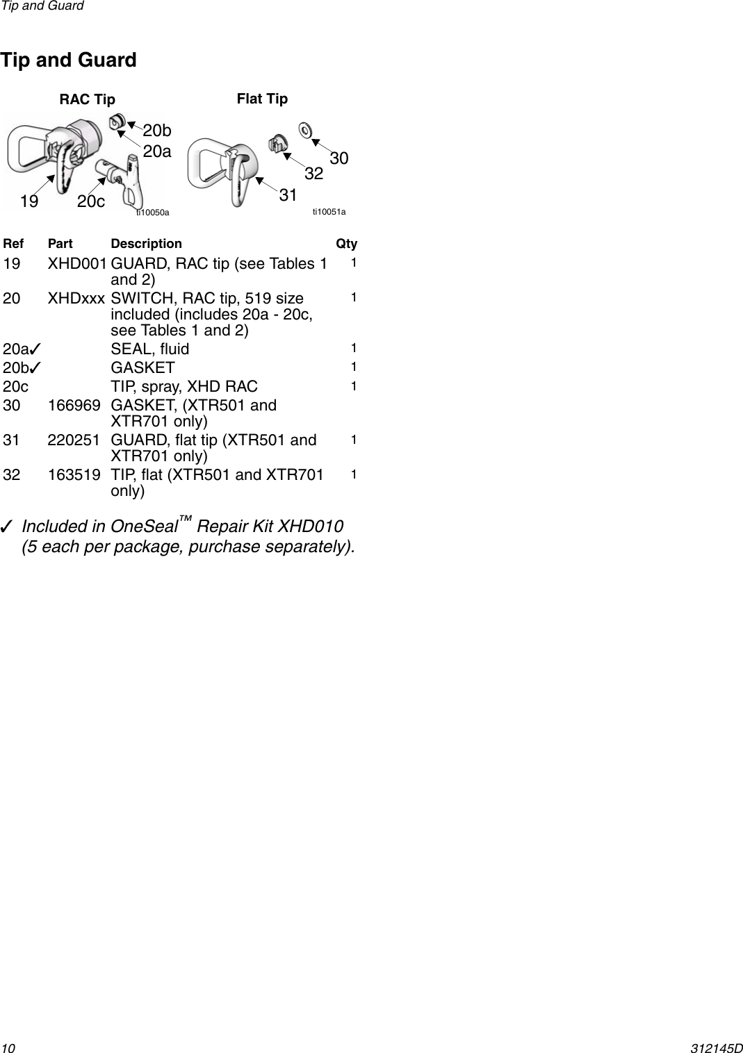 Page 10 of 12 - Graco-Inc Graco-Inc-312145D-Users-Manual- 312145D, XTR5 And XTR 7 Airless Spray Gun, English  Graco-inc-312145d-users-manual