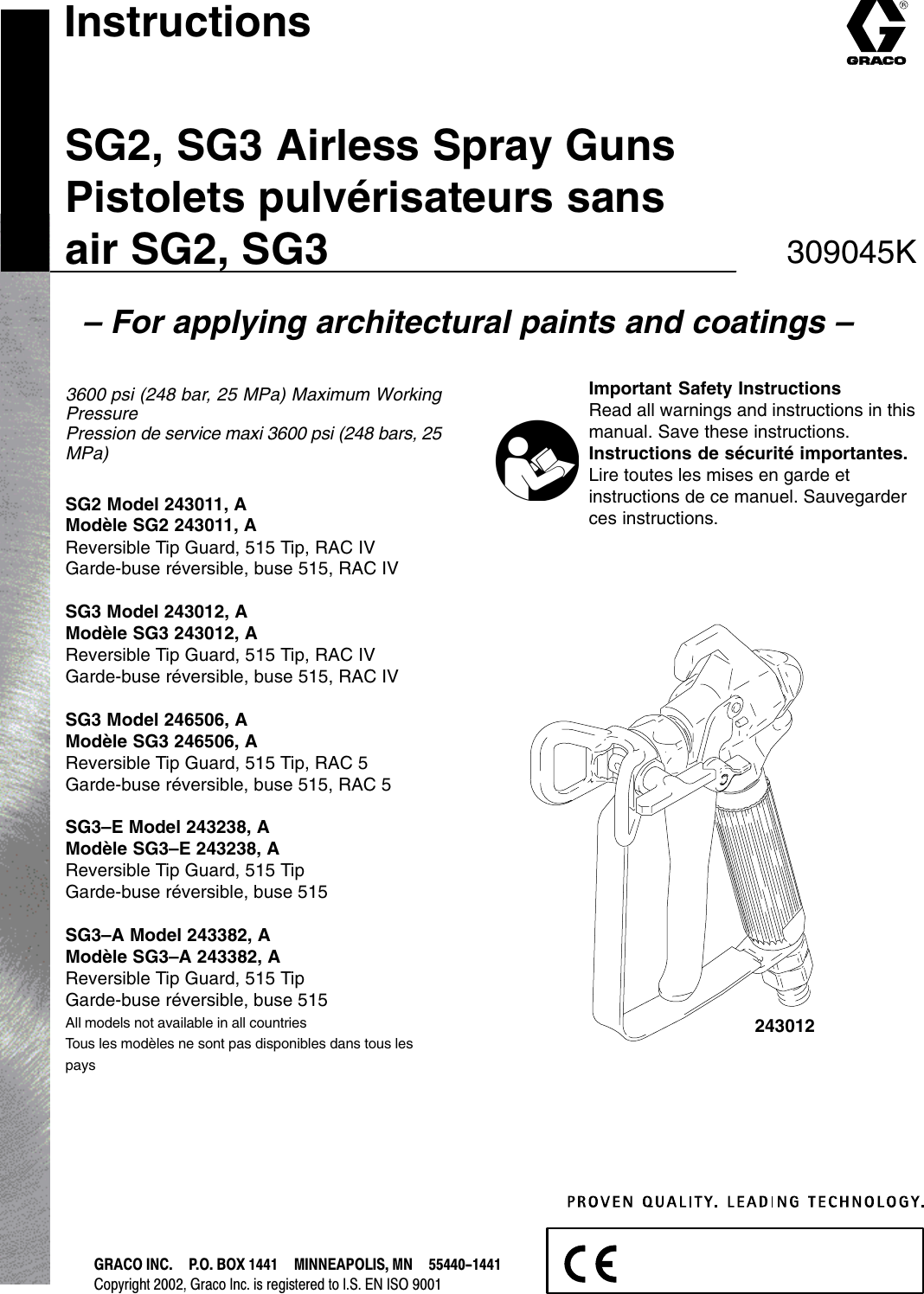 Graco Inc Magnum 309045K Users Manual