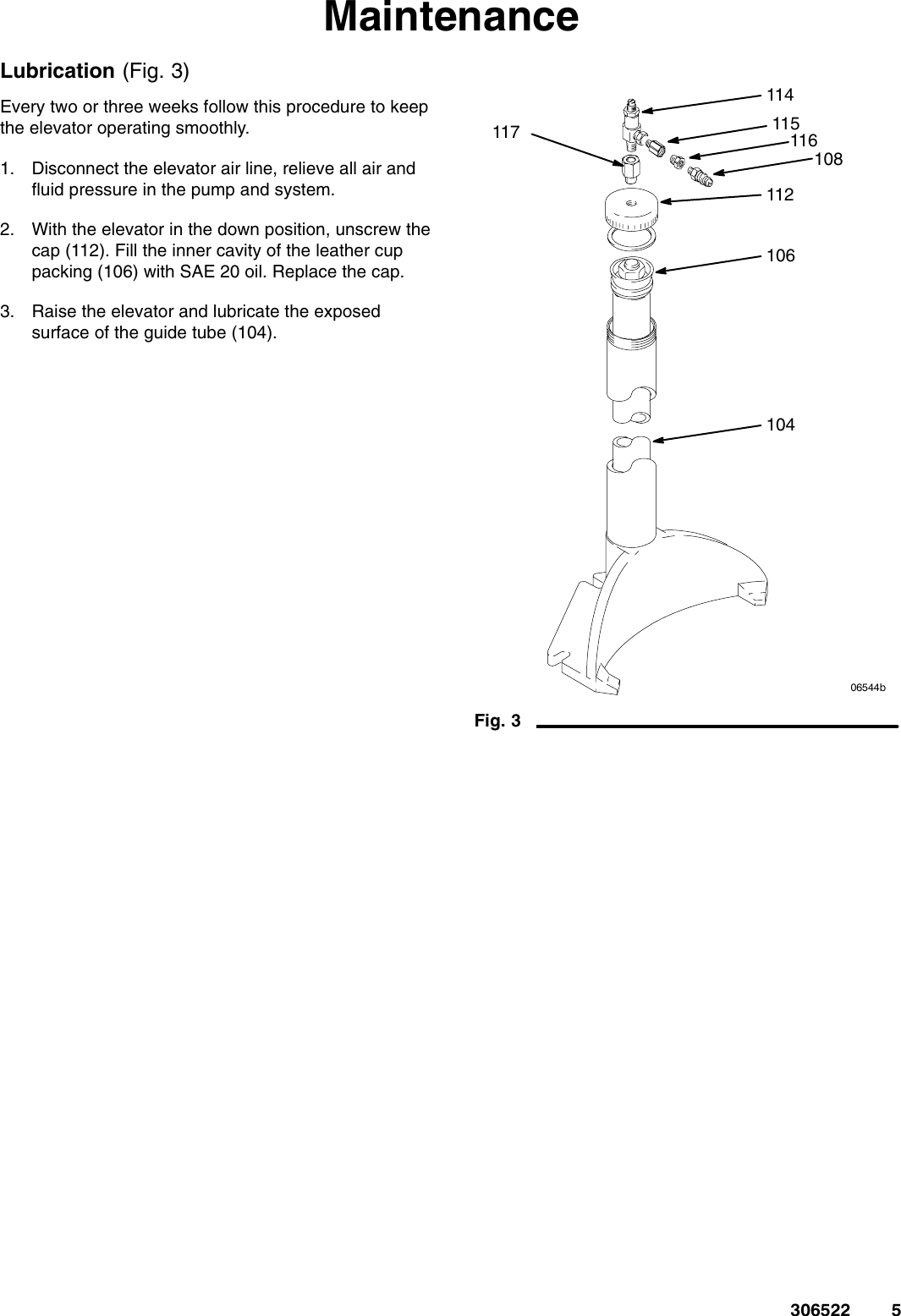 Page 5 of 8 - Graco 204121 306522F, Instructions-Parts Manual For Air Operated Pump Elevator, English User To The 513a95c5-eb63-4ca7-87dd-a7654ef5692b