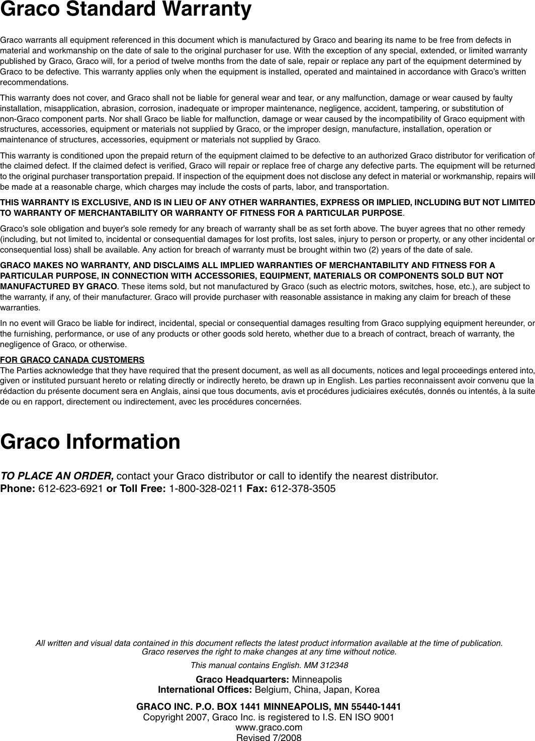 Page 8 of 8 - Graco 312348B 312348B, Old Seal Kits, Proportioning Pump Repair Kit, English User Manual  To The 5ab048ea-874a-460b-b2c6-09bc4aa998de