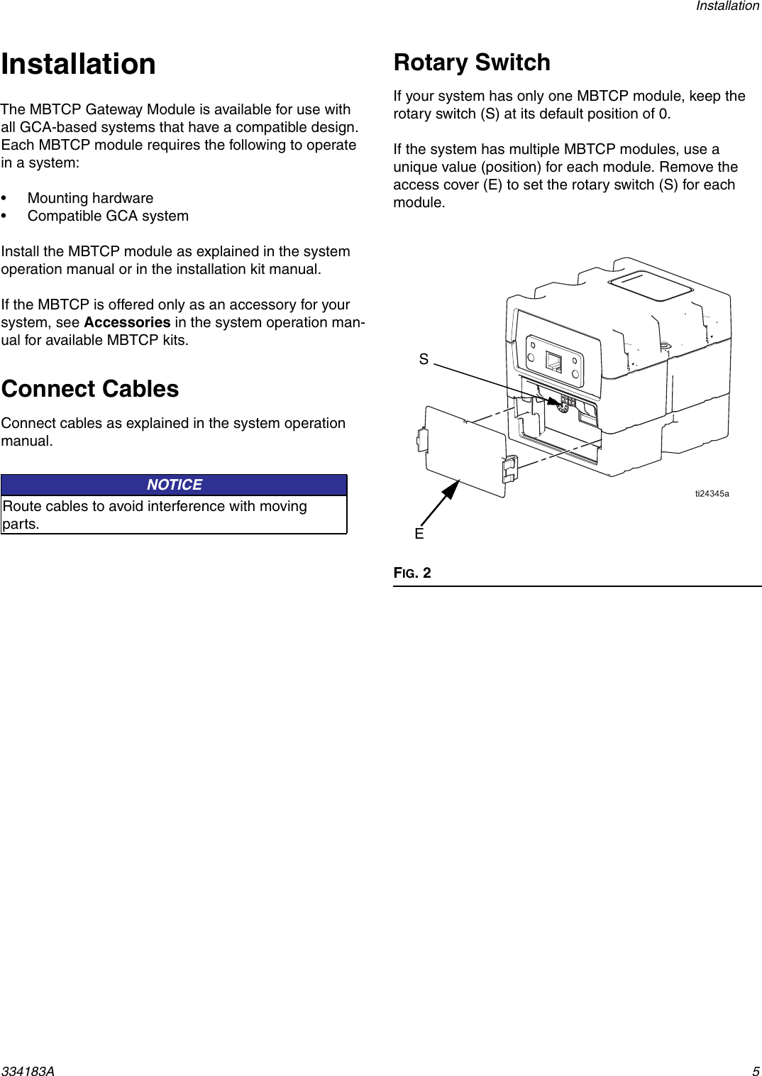 Page 5 of 10 - Graco 334183A 334183A, Modbus TCP Gateway Module, Instructions/Parts, English User Manual  To The 5ecdc2ce-1866-45c1-bba7-5915fa28ae54