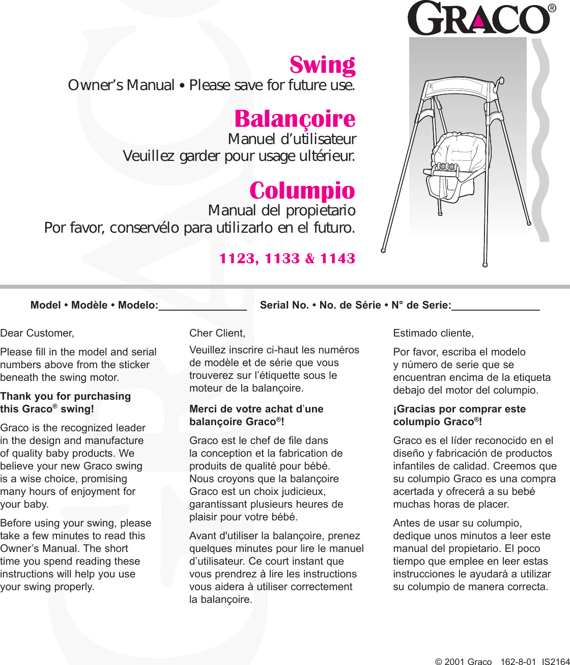 columpio graco instrucciones