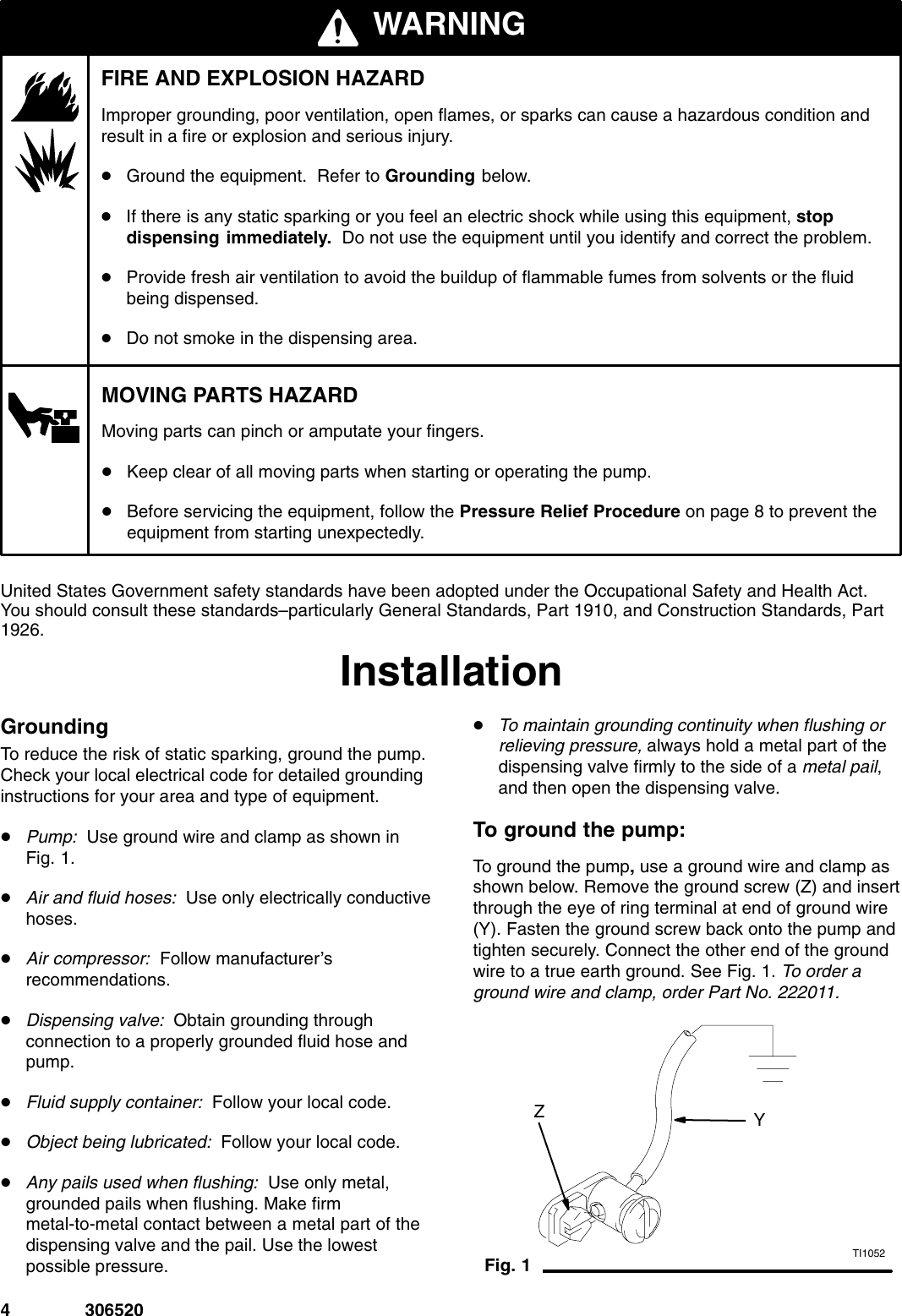 Page 4 of 10 - Graco Graco-306520J-Fire-Ball-300-And-425-Drum-Or-Tank-Supply-Pumps-Users-Manual- 306520J - Fire-Ball 300 And 425 Drum Or Tank Supply Pumps, US English  Graco-306520j-fire-ball-300-and-425-drum-or-tank-supply-pumps-users-manual