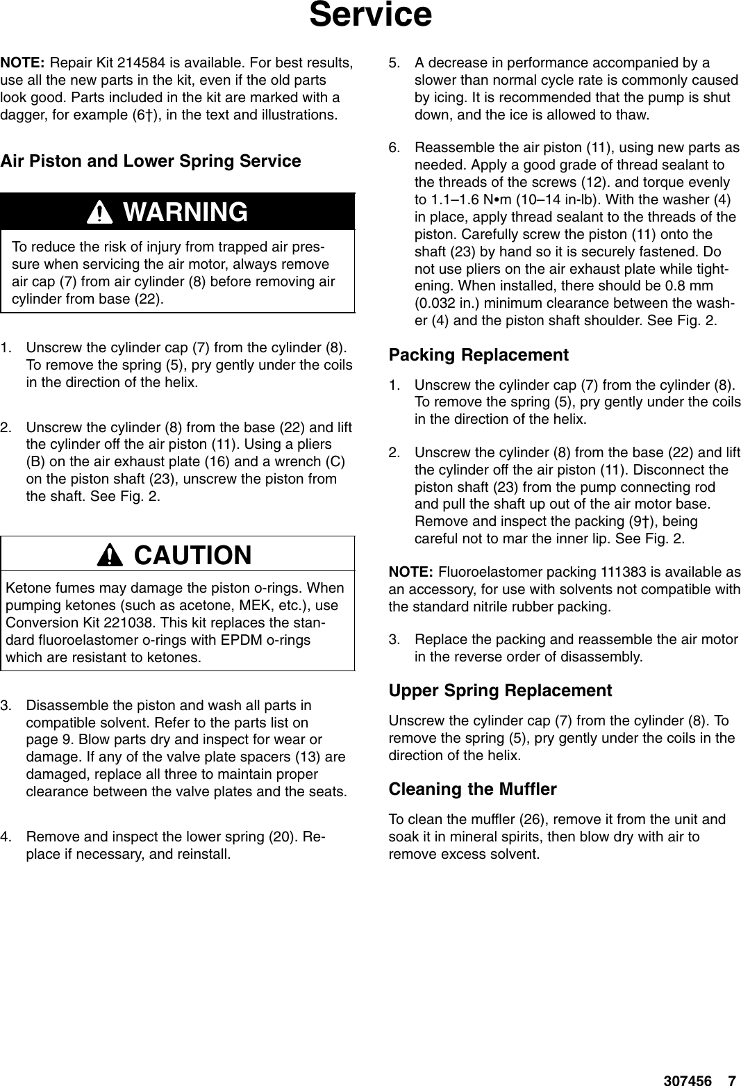 Page 7 of 12 - Graco Graco-307456U-Fast-Flo-Air-Motor-Users-Manual- 307456U, Fast-Flo Air Motor Instructions-Parts Manual, English  Graco-307456u-fast-flo-air-motor-users-manual
