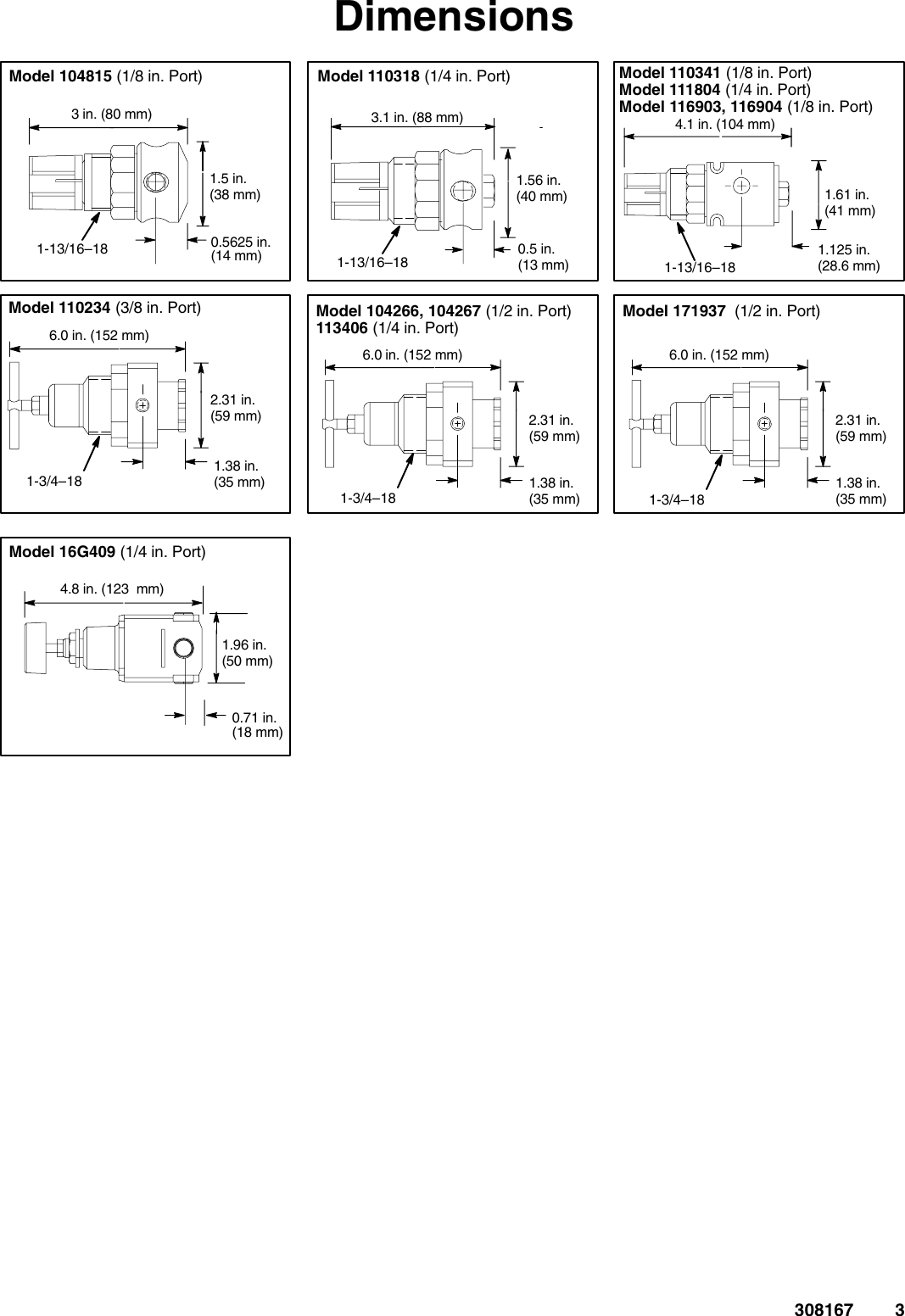 Page 3 of 12 - Graco Graco-308167L-Low-Volume-Air-Regulators-Users-Manual- 308167L - Low Volume Air Regulators, Instructions-Parts, English  Graco-308167l-low-volume-air-regulators-users-manual