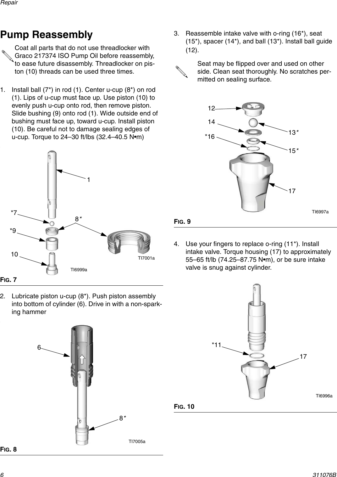 Page 6 of 10 - Graco Graco-311076B-Displacement-Pump-For-Reactor-E-10-Users-Manual- 311076B - Displacement Pump For Reactor E-10, Repair-Parts, English  Graco-311076b-displacement-pump-for-reactor-e-10-users-manual