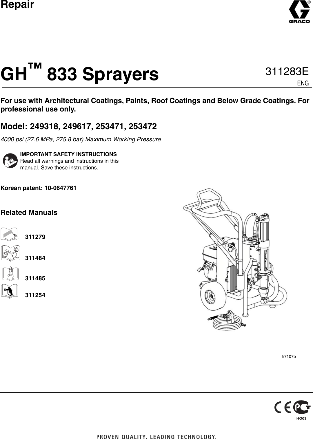 graco-311283e-gh833-sprayer-users-manual-sprayer-repair-manual-english