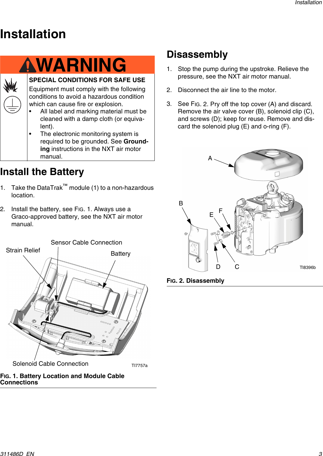Page 3 of 6 - Graco Graco-311486D-Datatrak-Conversion-Kit-Users-Manual- 311486D - DataTrak Conversion Kit, Instructions-Parts, English  Graco-311486d-datatrak-conversion-kit-users-manual