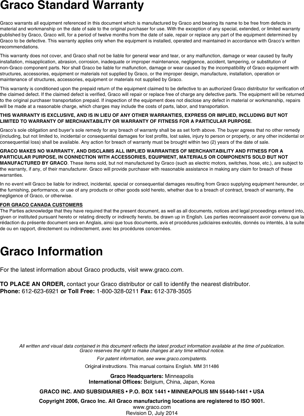 Page 6 of 6 - Graco Graco-311486D-Datatrak-Conversion-Kit-Users-Manual- 311486D - DataTrak Conversion Kit, Instructions-Parts, English  Graco-311486d-datatrak-conversion-kit-users-manual