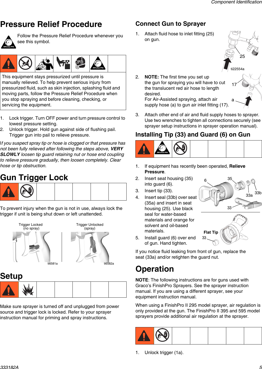 Page 5 of 12 - Graco Graco-333182A-G40-Air-Assisted-Spray-Gun-Parts-Users-Manual- 333182A - G40 Air Assisted Spray Gun, Instructions, Parts, English  Graco-333182a-g40-air-assisted-spray-gun-parts-users-manual