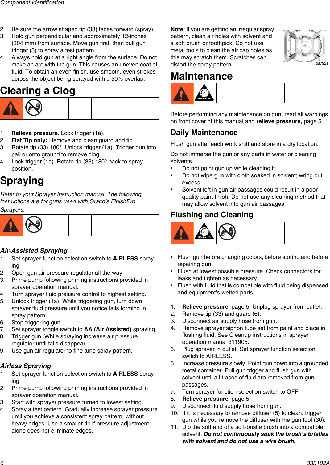 Page 6 of 12 - Graco Graco-333182A-G40-Air-Assisted-Spray-Gun-Parts-Users-Manual- 333182A - G40 Air Assisted Spray Gun, Instructions, Parts, English  Graco-333182a-g40-air-assisted-spray-gun-parts-users-manual