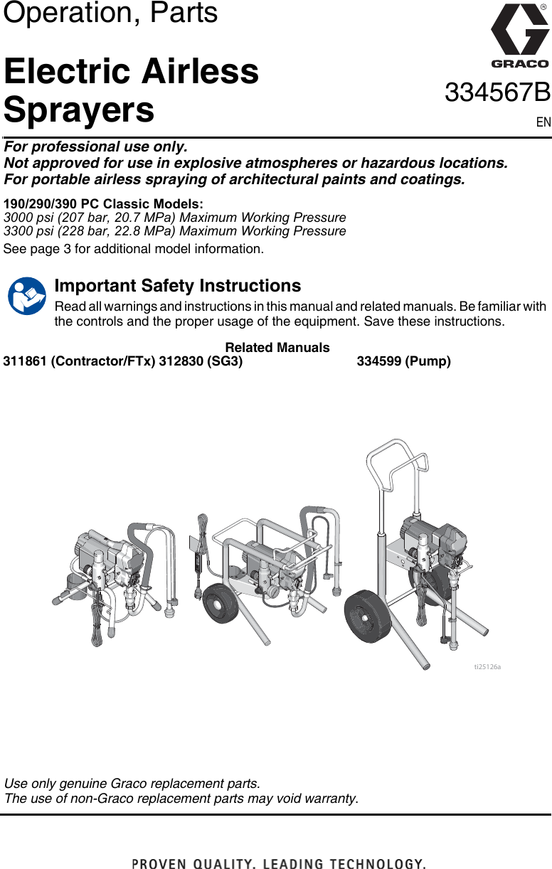 GRACO CLASSIC S 290 AIRLESS PAINTING EQUIPMENT ON SUPPORT - 17C344