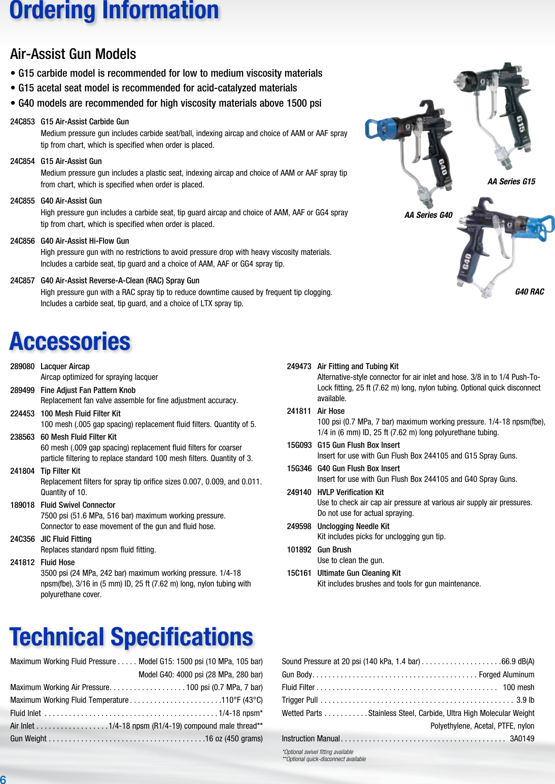 Page 6 of 8 - Graco Graco-336937En-E-G15-And-G40-Users-Manual- 336937EN-E G15 And G40 Air-Assist Spray Guns Brochure  Graco-336937en-e-g15-and-g40-users-manual