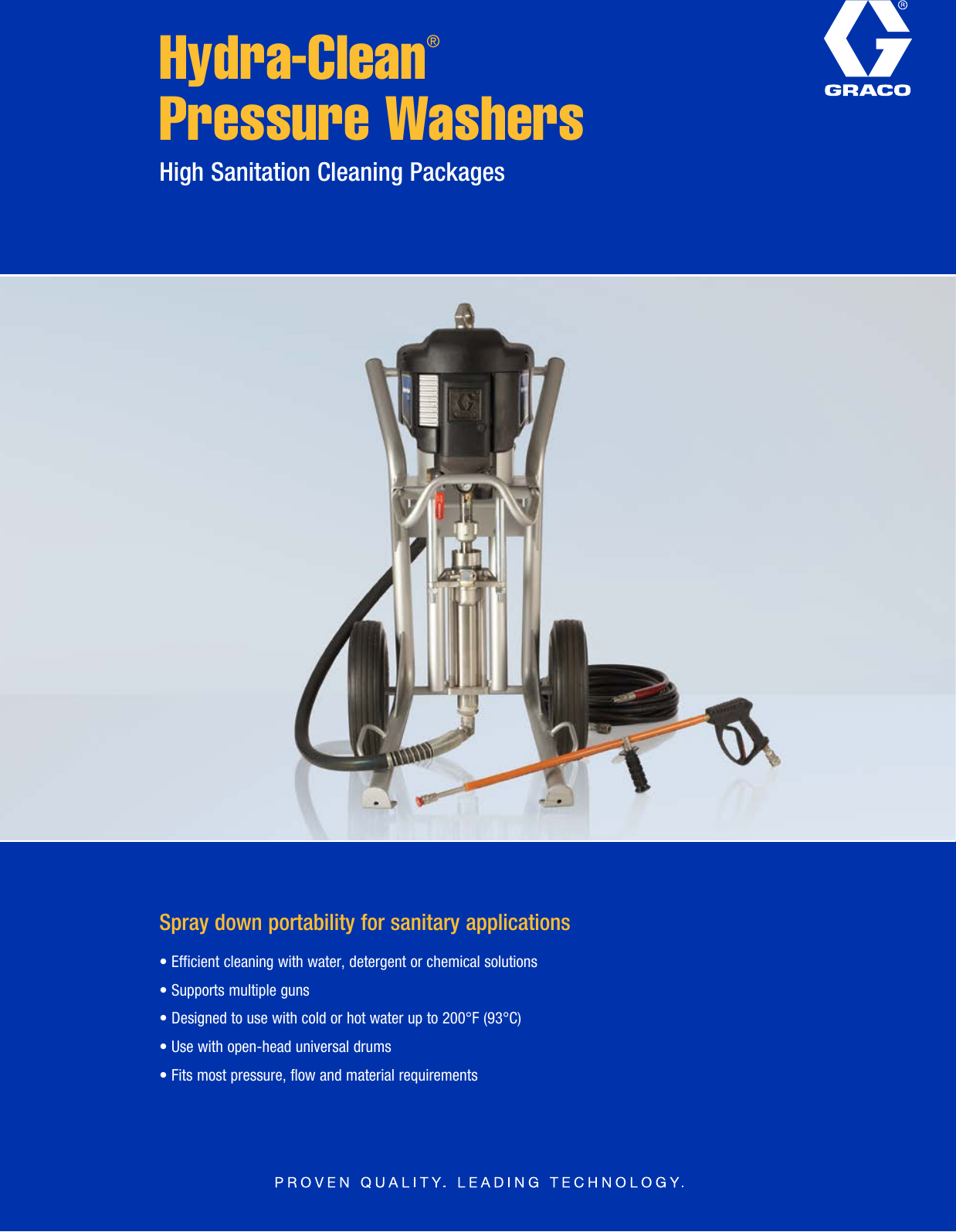 Graco 338026En E Hydra Clean Pressure Washers Users Manual Flyer