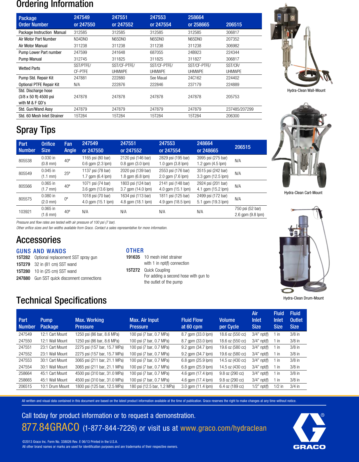 Page 2 of 2 - Graco Graco-338026En-E-Hydra-Clean-Pressure-Washers-Users-Manual- 338026EN-E Hydra-Clean Pressure Washers Flyer  Graco-338026en-e-hydra-clean-pressure-washers-users-manual