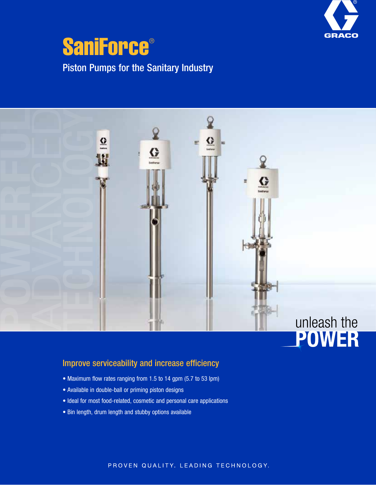 Page 1 of 2 - Graco Graco-338591En-F-Piston-Pumps-Users-Manual- 338591EN-F SaniForce Piston Pumps Flyer  Graco-338591en-f-piston-pumps-users-manual